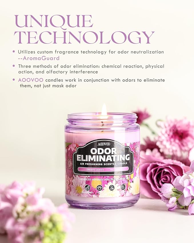 Dreamy Garden Odor Eliminating Highly Fragranced Candle - Eliminates Pet, Smoke, Food, and Other Smells Quickly, alternate