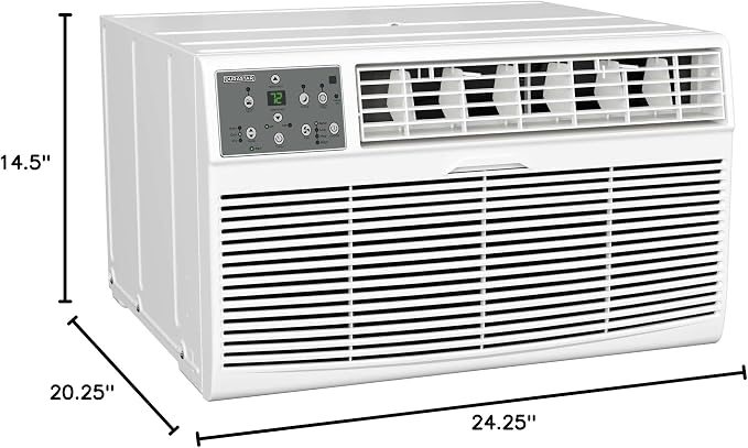 DRTHC102XNA1SLV 10,000 BTU 208 / 230V Through the Wall Air Conditioner with 10600 BTU Supplemental Heating and Sleeve