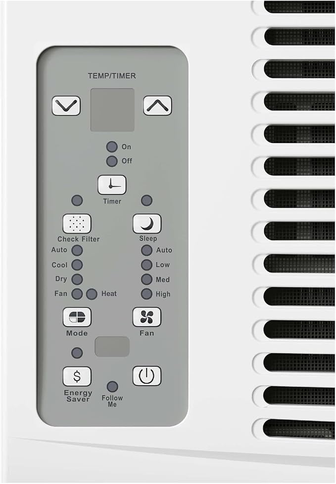 DRWHC122XNA1 12,000 BTU 230V Window Air Conditioner with 11000 BTU Supplemental Heating and Remote Control - White, alternate