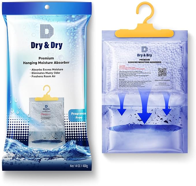 Dry & 20 Packs [Net 14 Oz/Pack] Moisture Absorbers Dehumidifiers for Home Dehumidifier Basement Bedroom Small, alternate