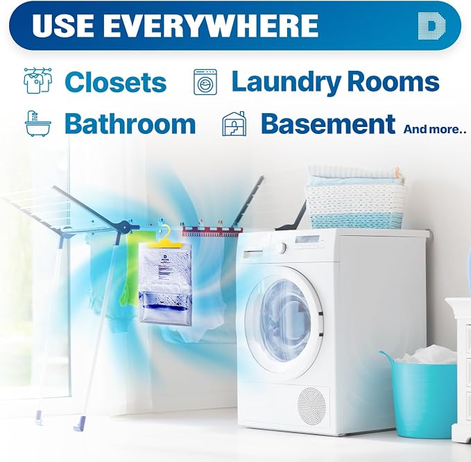 Dry & 20 Packs [Net 14 Oz/Pack] Moisture Absorbers Dehumidifiers for Home Dehumidifier Basement Bedroom Small, alternate