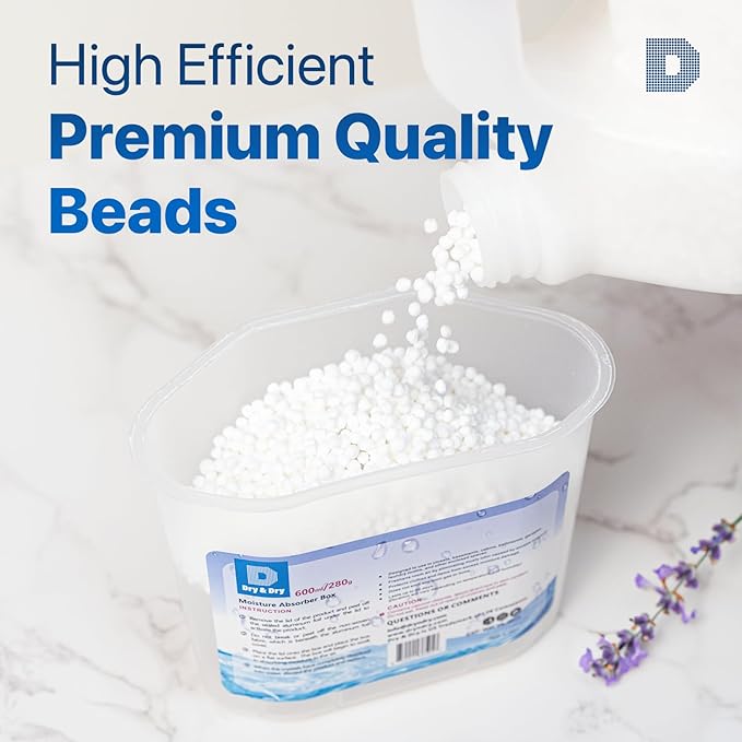 Moisture Absorbers Refill Beads (4 LBS) - Dehumidifiers for Home Dehumidifier for Basement Dehumidifiers for