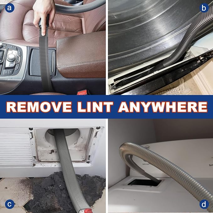 Dryer Vent Cleaner Kit Compatible with Dryer Lint Vacuum Attachment Removes Deep Lint Adapter Compatible with V7