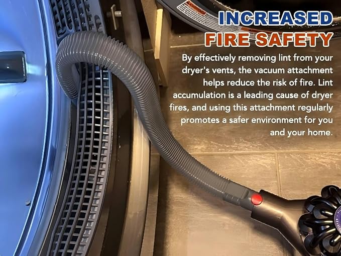 Dryer Vent Cleaner Kit Compatible with Dryer Lint Vacuum Attachment Removes Deep Lint Adapter Compatible with V7