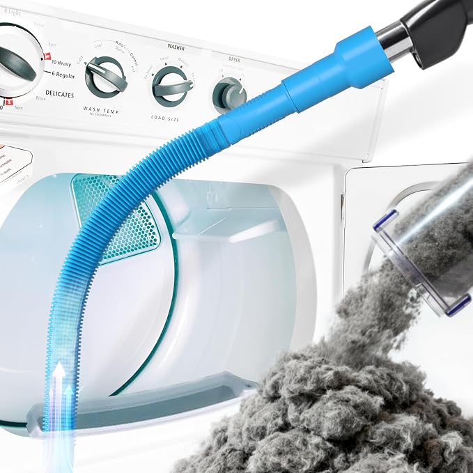 Dryer Vent Cleaner Kit Dryer Lint Vacuum Attachment Brush, Lint Remover, Dryer Vent Vacuum Hose Replacement Parts,Duct