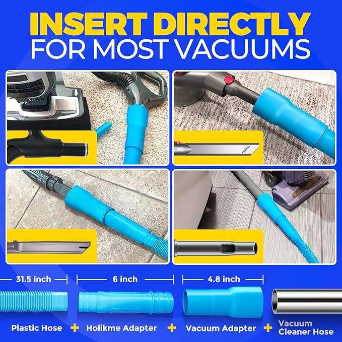 Dryer Vent Cleaner Kit Dryer Lint Vacuum Attachment Brush, Lint Remover, Dryer Vent Vacuum Hose Replacement Parts,Duct