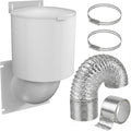 Dryer Vent Kit – 4 Inch Exterior Dryer Vent Cover with 3FT Vent Hose, 2 Hose Clamps, Tape & Screws | Energy Saving & Pest