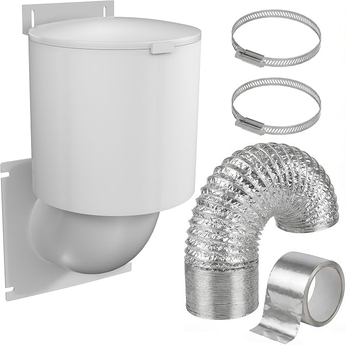 Dryer Vent Kit – 4 Inch Exterior Dryer Vent Cover with 3FT Vent Hose, 2 Hose Clamps, Tape & Screws | Energy Saving & Pest