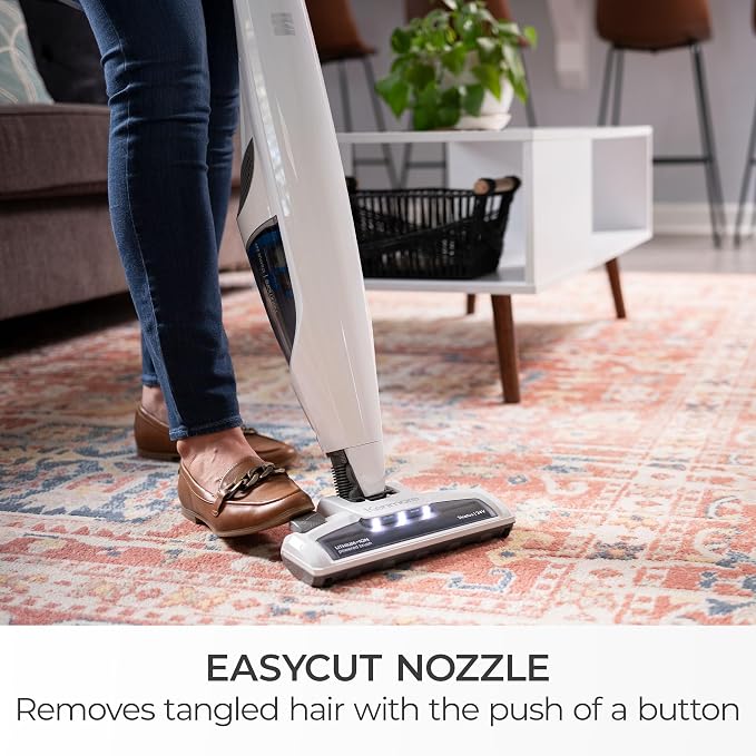 DS1030 Cordless Stick Vacuum Lightweight Cleaner 2-Speed Power Suction LED Headlight 2-in-1 Handheld for Hardwood Floor