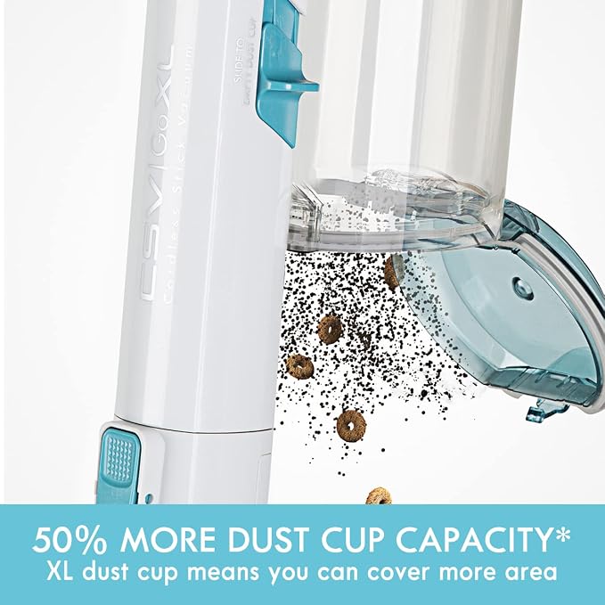 DS4065 Cordless Stick Vacuum 1L Capacity Lightweight Cleaner 2-Speed Power Suction LED Headlight 2-in-1 Handheld for Hardwood