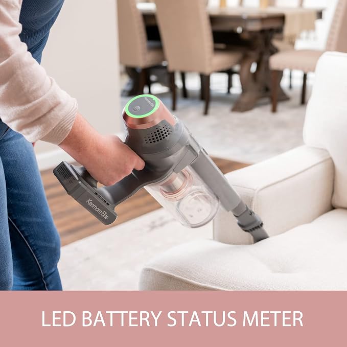 DS4090 Brushless Cordless Stick 1L Capacity Lightweight Cleaner 2-Speed Power Suction LED Headlight 2-in-1 Handheld Vacuum