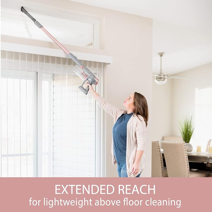 DS4090 Brushless Cordless Stick 1L Capacity Lightweight Cleaner 2-Speed Power Suction LED Headlight 2-in-1 Handheld Vacuum
