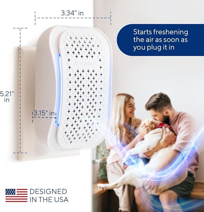 DSTx Portable Air Purifier - Plug In Air Ionizer HEPA Filter, Mini Personal Air Purifiers For, Bedroom and Pets Helps With