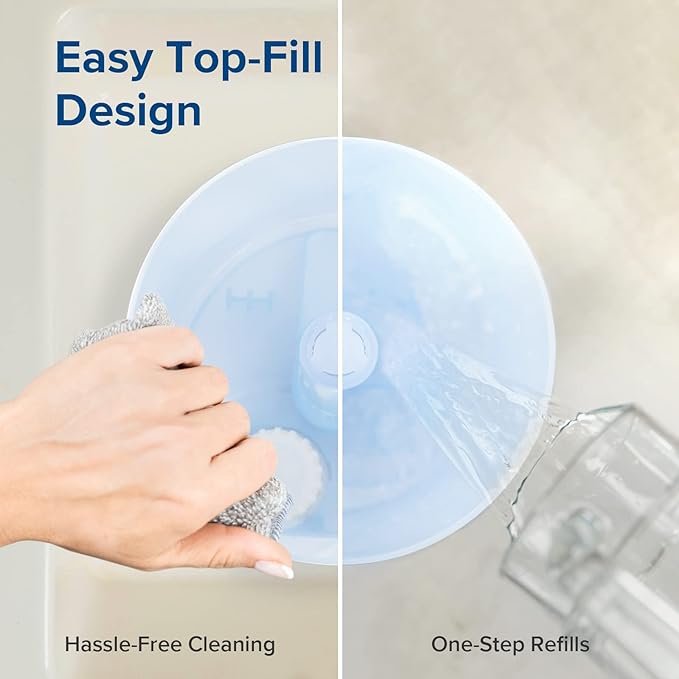 Dual 150 Humidifiers for Bedroom Large Room, 3L Cool Mist Top Fill Essential Oil Diffuser for Baby Nursery and Plants