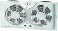 Dual 8" Blade Twin Window Fan with LED One Touch Thermostat Control, product image