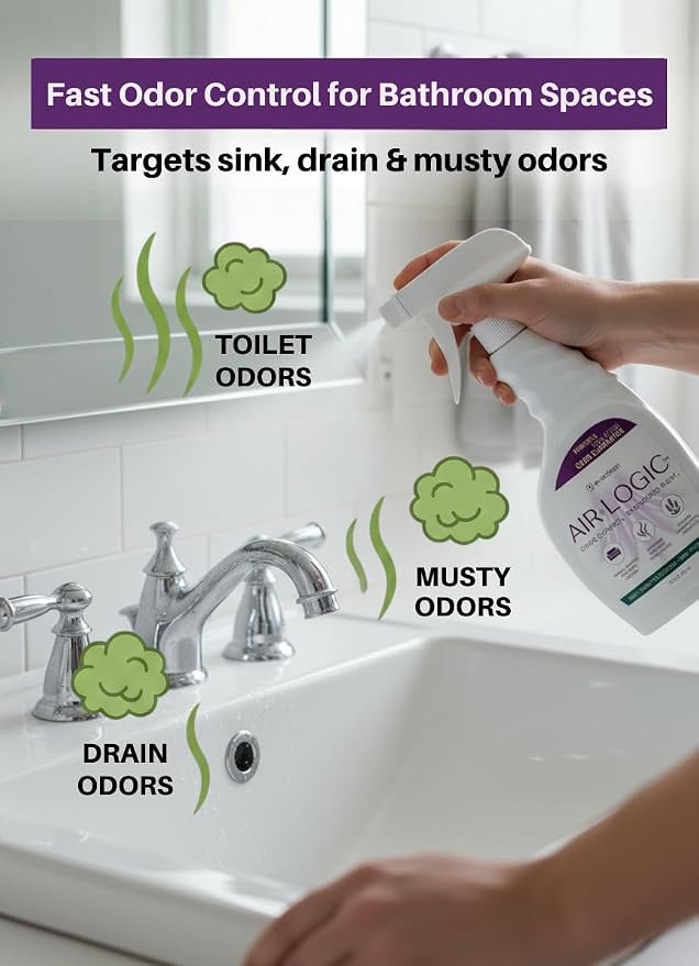 Dual-Action Odor Eliminator Spray 32 Fl Oz, Plant-Based Instant Knockdown & Enzymatic Deodorizer for Home, Neutralizes 16