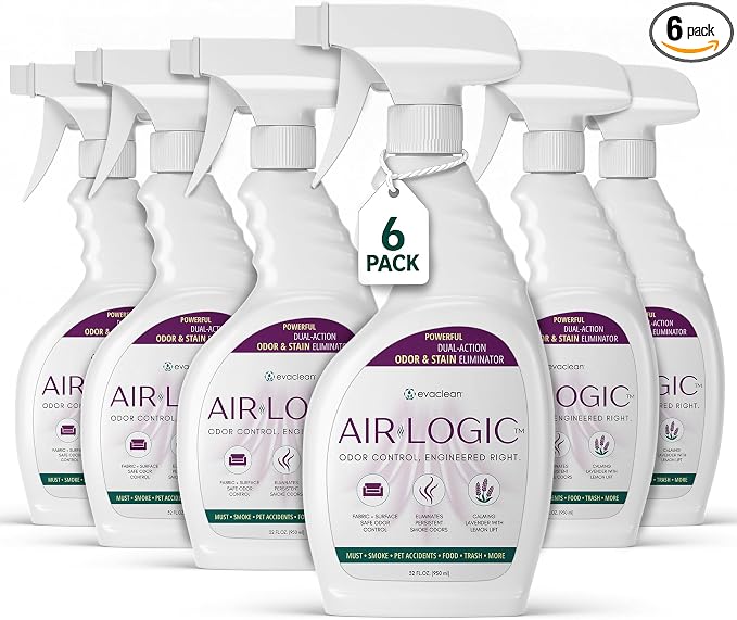 Dual-Action Odor Eliminator Spray 32 Fl Oz, Plant-Based Instant Knockdown & Enzymatic Deodorizer, Neutralizes 16