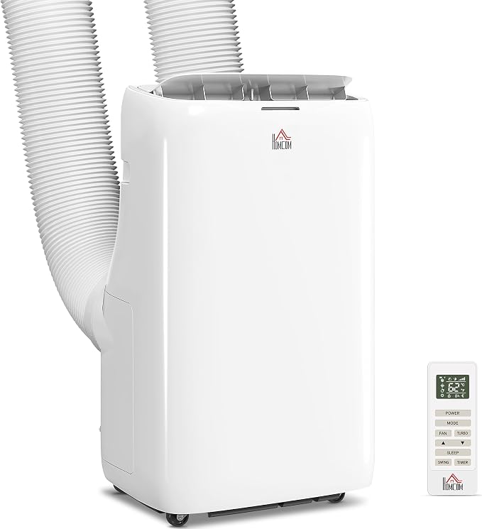 Dual Hose Portable Air Conditioner High Efficiency Inverter, 3-in-1 14000 BTU AC Unit with Cool, Dehumidifier, Fan, for Room