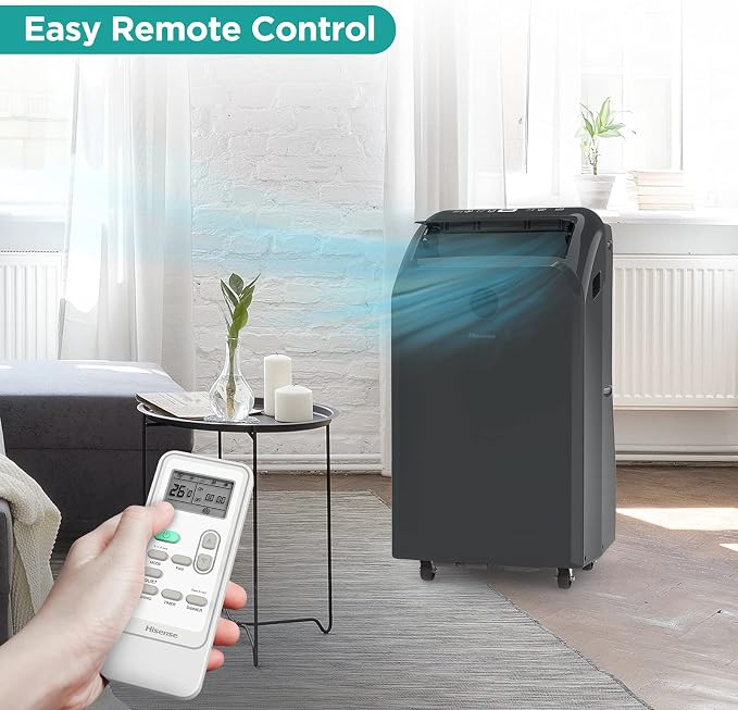 Dual-Hose Portable Air Conditioner with Inverter Technology 10,000 BTU Cooling Dehumidifier Fan for Rooms up to 550 sq ft