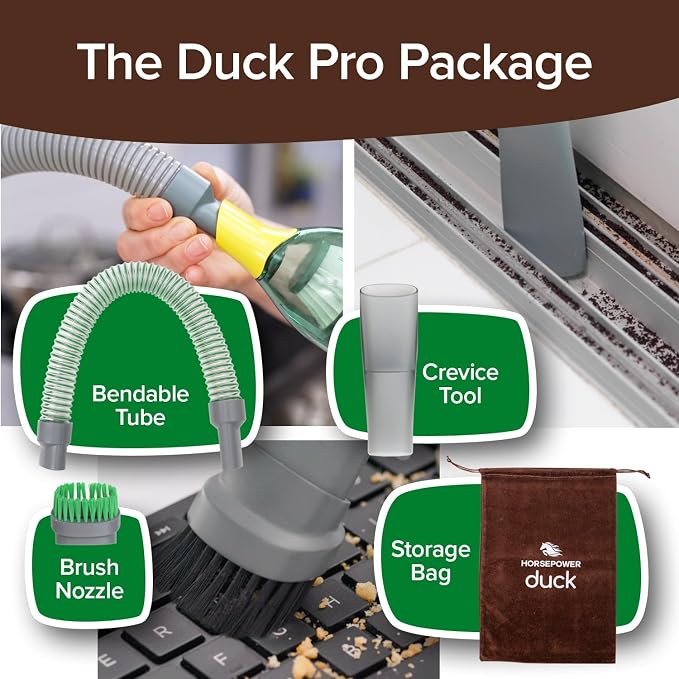 Duck Compact Cordless Vacuum, Ultra-Powerful Upgraded Battery for Extra-Long Run Time, AS SEEN ON TV, Strong Suction, Easy to