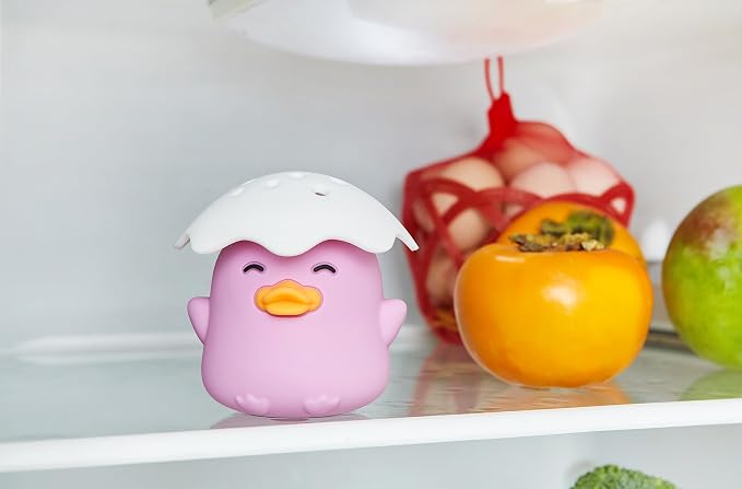 Duck Refrigerator Baking Soda Deodorizer Holder, Odor Absorber and Eliminator, Can Absorb Odor, Food Grade (Purple) 0 Count