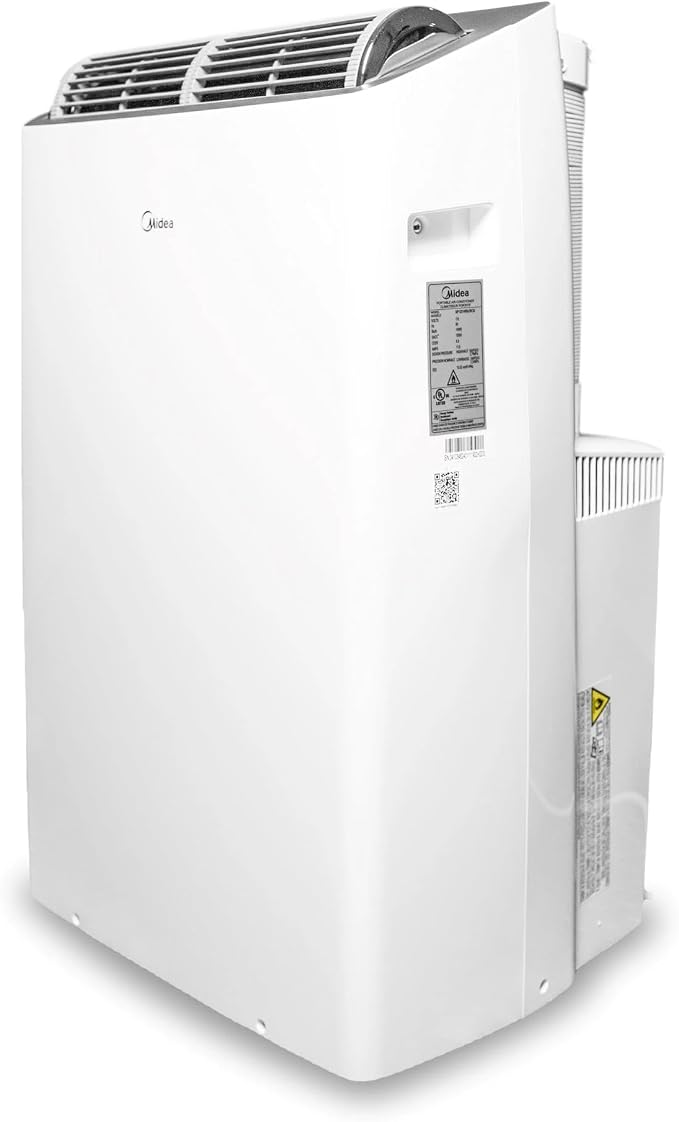 Duo 14,000 BTU (12,000 BTU SACC) High Efficiency Inverter Quiet Portable Air Conditioner,with Heat up to 550 Sq. Ft.,white