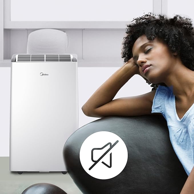 Duo 14,000 BTU (12,000 BTU SACC) High Efficiency Inverter Quiet Portable Air Conditioner,with Heat up to 550 Sq. Ft.,white