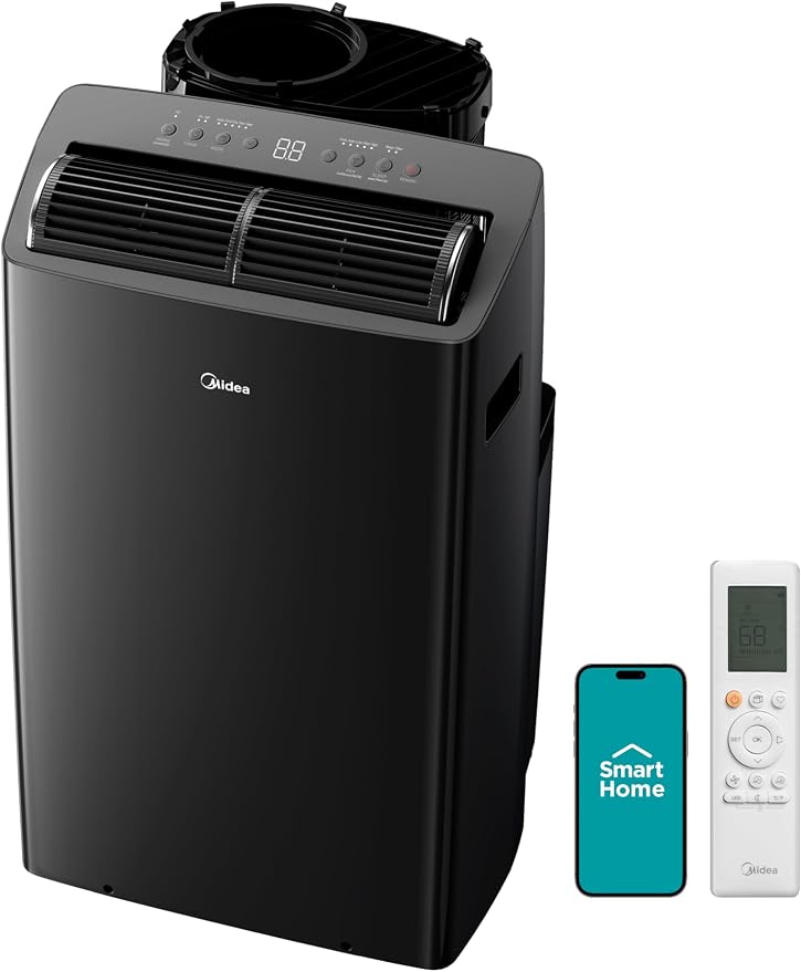 Duo 14,000 BTU (12,000 BTU SACC) High Efficiency Inverter Ultra Quiet Portable Air Conditioner, with Heat up to