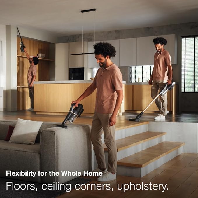 Duoflex Total comfort Vacuum Cleaner, Cordless and Bagless Multi-Use, Multi-Floor Flexible Stick Vacuum with 4 Attachable