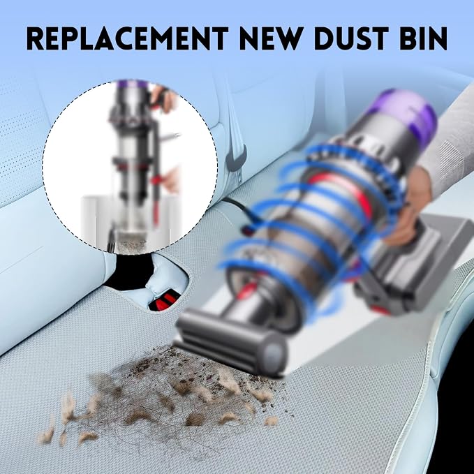 Dust Bin Replacement Compatible with V11 Animal,V11 Extra,V11 Torque Drive,V15 Detect,SV14,SV15,SV22 Cordless Vacuum