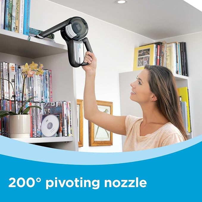 dust buster PIVOT VAC Handheld Vacuum Cordless, Car Vacuum Portable Rechargeable, Extendible Crevice Tool and 200 Degree