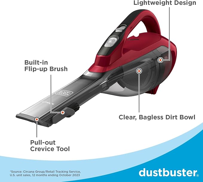 dustbuster AdvancedClean Cordless Handheld Vacuum, Home and Car Vacuum (HLVA320J26), alternate product view 2