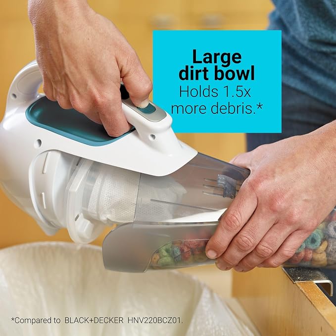dustbuster Cordless Handheld Vacuum, Portable Vacuum for Car and Home Rechargeable, Powerful Suction, Wide Mouth