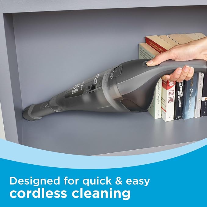 dustbuster Handheld Vacuum, 8V Cordless, Hand Vacuum for Quick Cleanup with Crevice Tool and Washable Filter (HNVC220BCZ01)