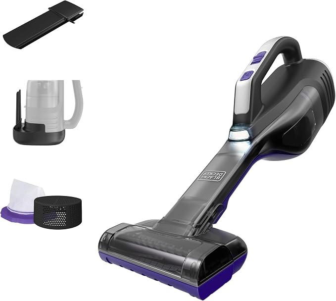 dustbuster Reveal Pet Hair Vacuum, Hand Held Vacuum Cordless Portable for Home and Car, Rechargeable, LED Light, Powerful