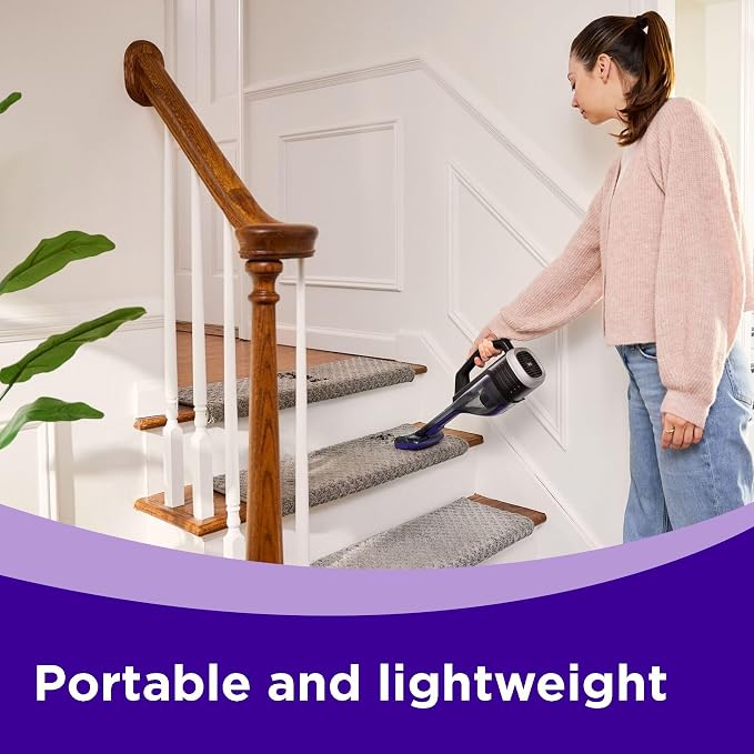 dustbuster Reveal Pet Hair Vacuum, Hand Held Vacuum Cordless Portable for Home and Car, Rechargeable, LED Light, Powerful