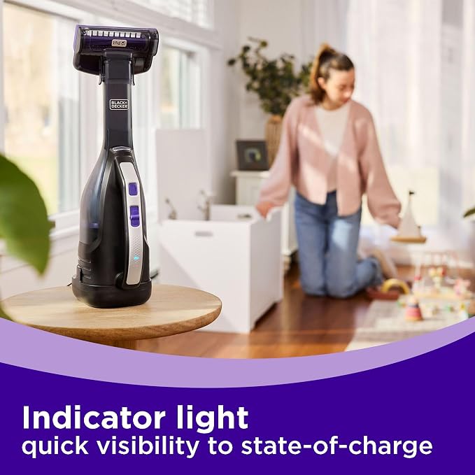 dustbuster Reveal Pet Hair Vacuum, Hand Held Vacuum Cordless Portable for Home and Car, Rechargeable, LED Light, Powerful