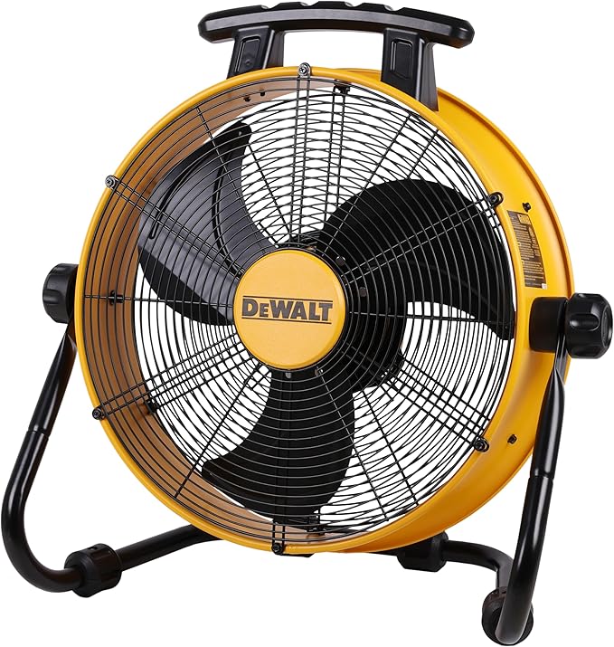 DXF1840 Floor Fan, Industrial Fans, 18 Inch High Velocity Fan with 3-Speed Heavy Duty Air Circulator and 180 Adjustable Tilt