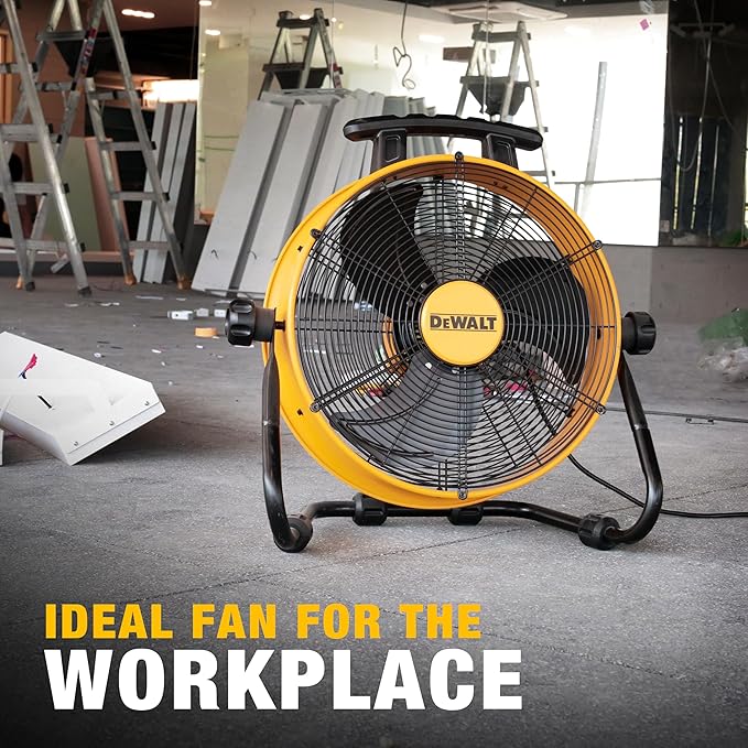 DXF1840 Floor Fan, Industrial Fans, 18 Inch High Velocity Fan with 3-Speed Heavy Duty Air Circulator and 180 Adjustable Tilt