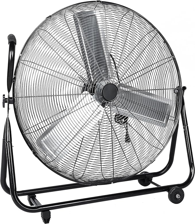 Dynamic 30-Inch Floor Fan with Roll Booster - Industrial-Grade Airflow, 360 Degree Adjustable Tilt, and Portable Design for