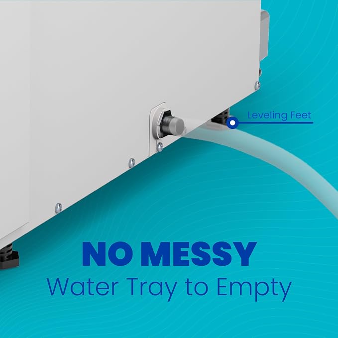 E070 Crawl Space Dehumidifier for Basement & Crawlspace – 70-Pint High-Capacity Commercial Dehumidifier for Homes Up to
