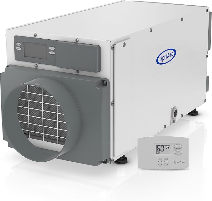 E070 Pro 70-Pint Crawl Space Dehumidifier + Model 76 Wall Mount Control, Whole-House Dehumidifier for Basement, Crawlspace