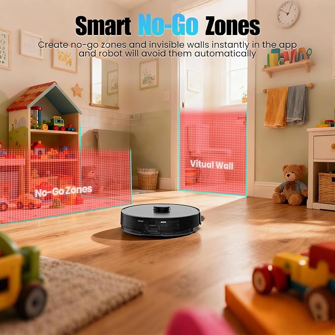 E10+ Robot Vacuums and Mop, 75-Day Self-Emptying, 8000PA Suction, LiDAR Navigation, Home Mapping, APP & Voice Control