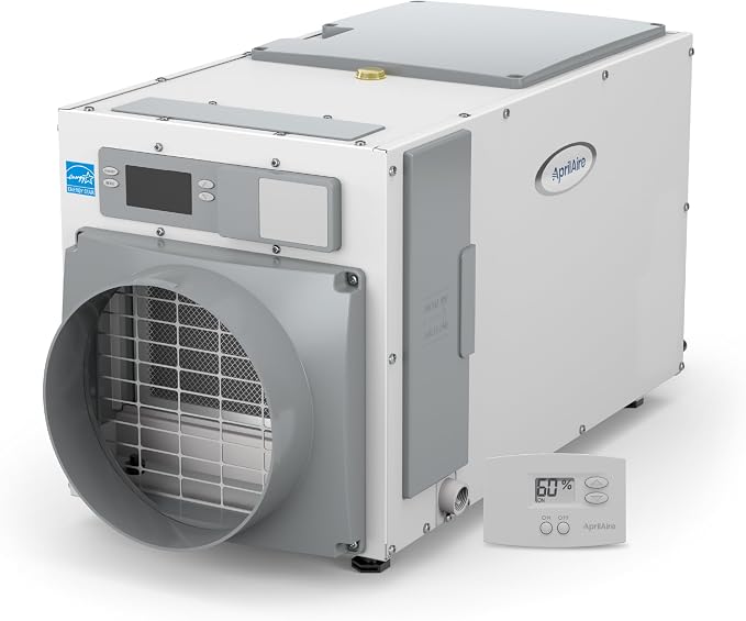E100 Pro 100-Pint Whole-House Dehumidifier + Model 76 Wall Mount Control, Commercial-Grade Dehumidifier for Basement, product