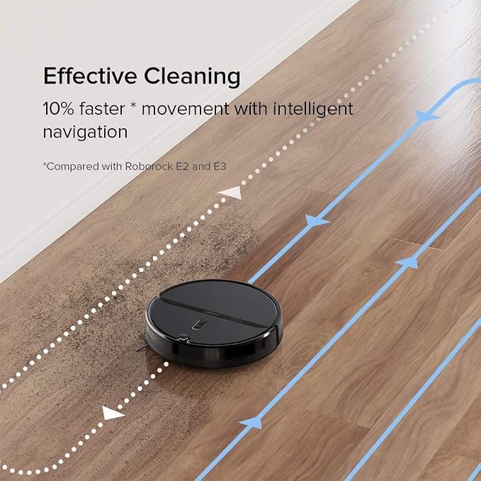 E4 Robot Vacuum Cleaner, Smart Navigation Robotic Vacuum, 2000Pa Strong Suction, 200 min Runtime, Self-Charging, APP Control