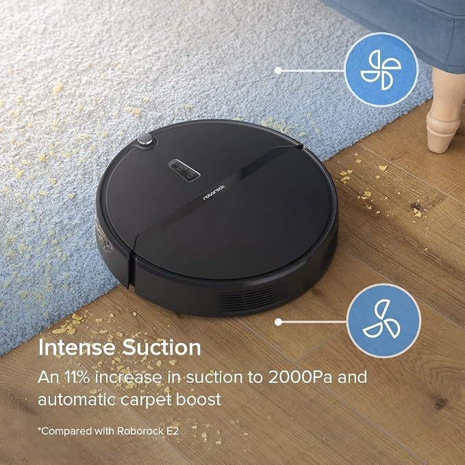 E4 Robot Vacuum Cleaner, Smart Navigation Robotic Vacuum, 2000Pa Strong Suction, 200 min Runtime, Self-Charging, APP Control