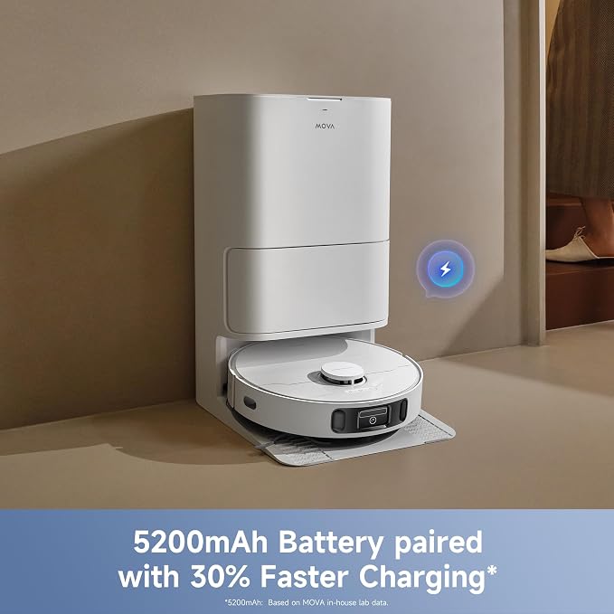 E40 Ultra Robot Vacuum and Mop, 19,000Pa Suction, Extenable & Liftable Mop, All-in-One Station, Auto-Empty, Auto Washing &