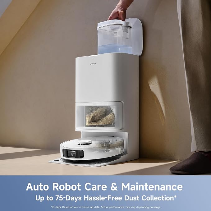 E40 Ultra Robot Vacuum and Mop, 19,000Pa Suction, Extenable & Liftable Mop, All-in-One Station, Auto-Empty, Auto Washing &