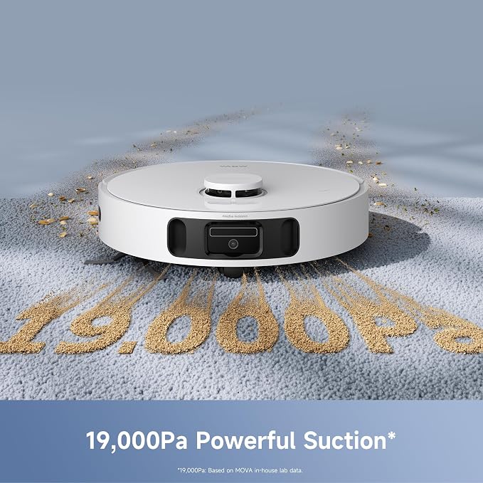 E40 Ultra Robot Vacuum and Mop, 19,000Pa Suction, Extenable & Liftable Mop, All-in-One Station, Auto-Empty, Auto Washing &