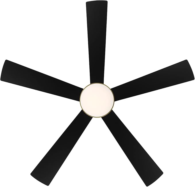 Eclipse 5-Blade Aluminum Smart Ceiling Fan in Brass/Matte Black, alternate product view 7